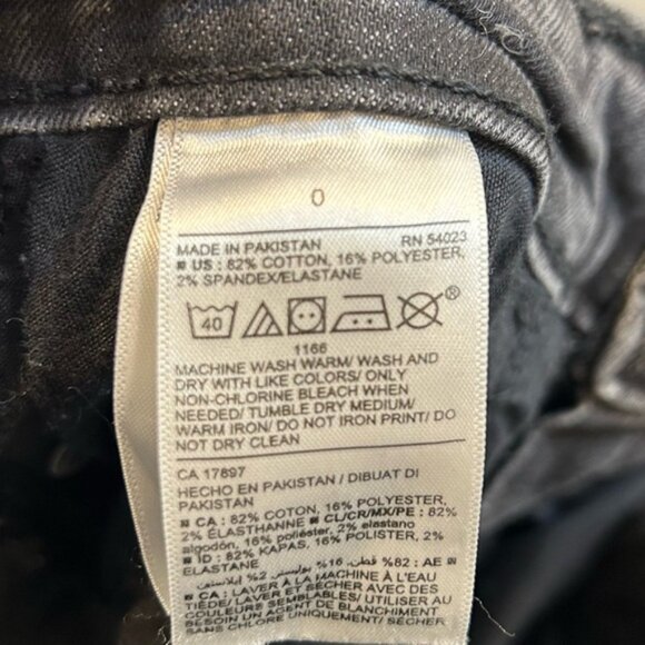 Old Navy High-Waisted Rockstar Super-Skinny Gray Ripped Ankle Jeans BlackBerry - Picture 7 of 7